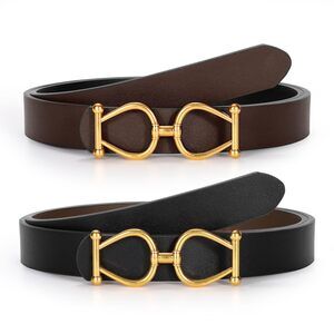 1779 Women Reversible Leather Belt Ladies Fashion Waist Belt For Jeans Pants